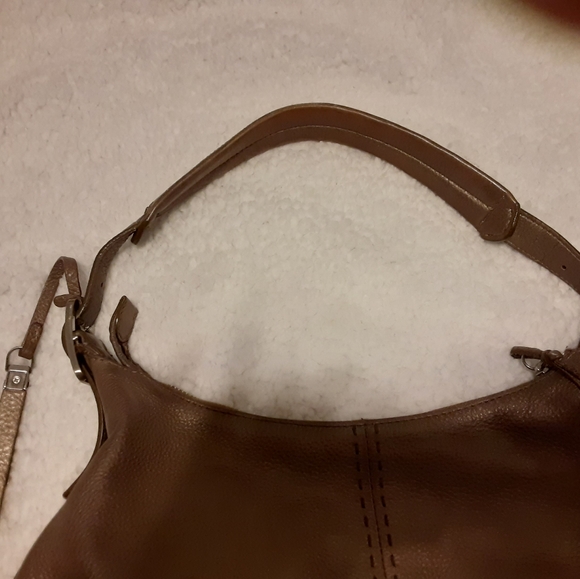 Cole Hahn Bronze Metallic Leather Hobo Bag - Picture 10 of 16